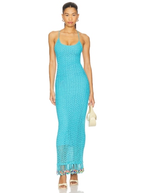 Capittana ALI BEADS 长裙 蓝色 y2k辣妹风REVOLVE小众新款