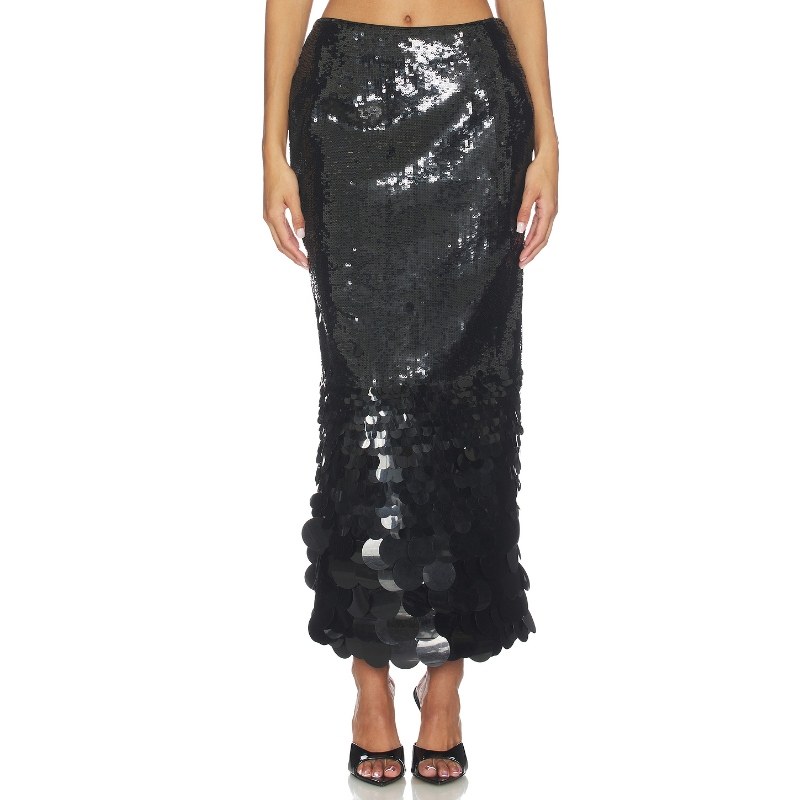 Rahul Mishra Gradient Sequin Skirt 黑色REVOLVE小众新款
