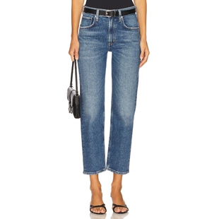 Citizens 新品 Humanity牛仔裤 REVOLVE 蓝色直筒七分长裤 春季