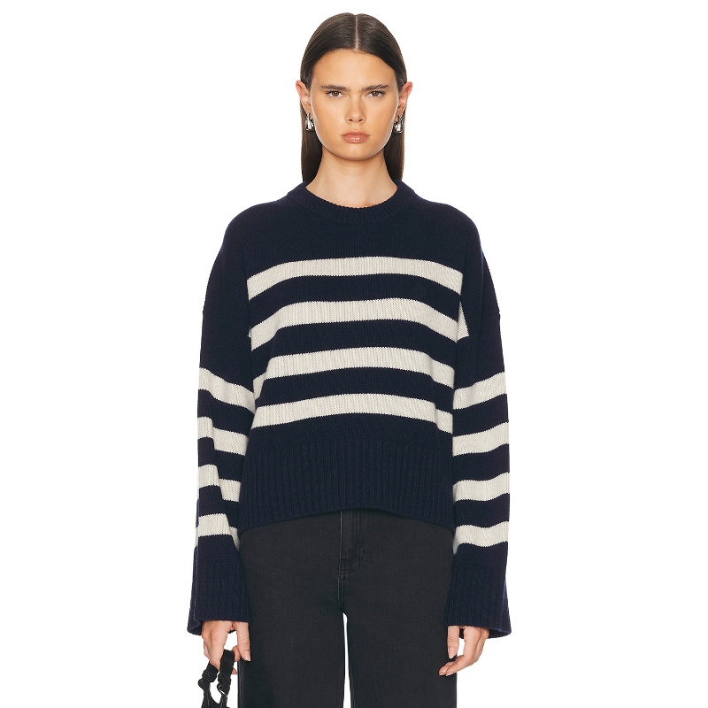 [冬季新品]Skall Studio 毛衣条纹宽松针织衫上衣羊毛衫REVOLVE