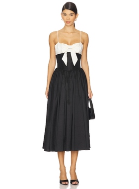 For Love & Lemons 爱柠檬 EMALIE 裙子 黑色REVOLVE小众新款