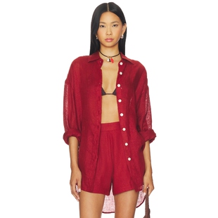 棕色REVOLVE小众新款 vitamin 衬衫 PLAYA