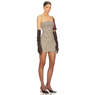 [春季新品]小鲜肉包同款 Helsa 抹胸连衣裙西装修身裙REVOLVE