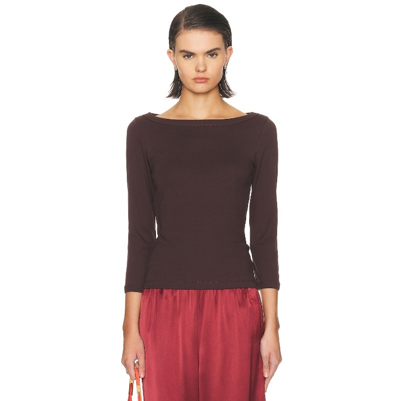 FLORE FLORE STEFFI 上装 巧克力色 y2k辣妹风REVOLVE小众新款