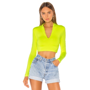 [春季新品]superdown NICKY 拉链短上装长袖上衣 美式性感REVOLVE