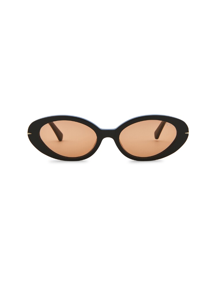 SAD Eyewear黑色太阳眼镜椭圆框窄框复古风墨镜早秋新品REVOLVE