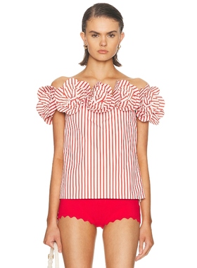 LEO LIN MCKAYLA 上装 红色REVOLVE小众新款