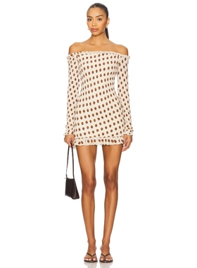 AFRM PECK 裙子 奶油色REVOLVE小众新款