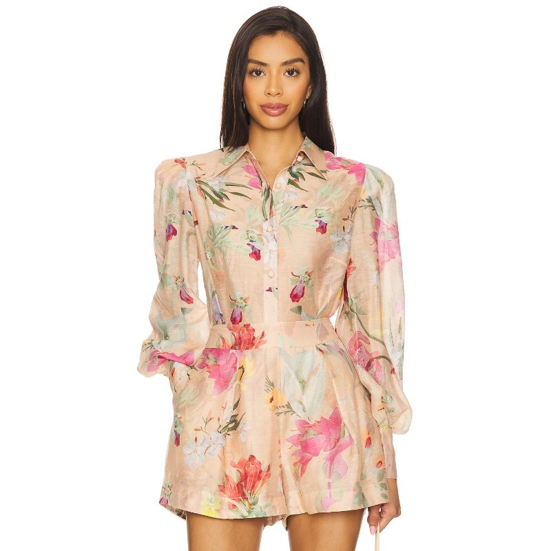 [冬季新品]PatBO LILY FLOWER 衬衫 桃红色REVOLVE小众