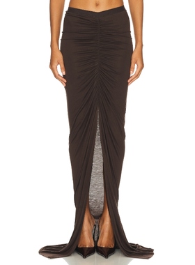 RICK OWENS LILIES 瑞克·欧文斯 半身裙 橙色REVOLVE小众新款