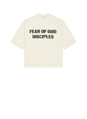 [冬季新品]Fear of God FOG DISCIPLE T恤 奶油色REVOLVE小众