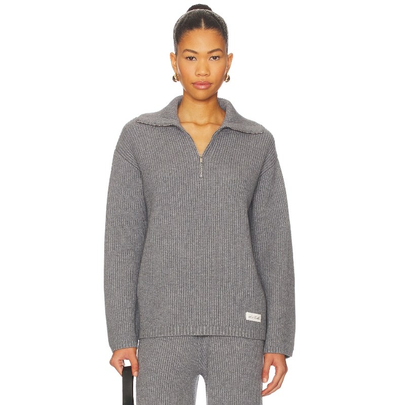 4th & Reckless BETHANIE 半拉链针织套头衫  运动复古风REVOLVE