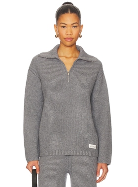 4th & Reckless BETHANIE 半拉链针织套头衫  运动复古风REVOLVE