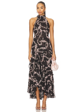 MISA Los Angeles ELIANA 裙子 黑色REVOLVE小众新款