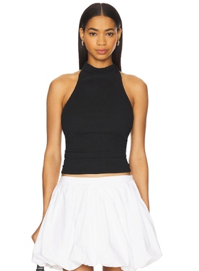 [冬季内搭]ASTR the Label 无袖上装黑色挂脖露背辣妹上衣REVOLVE