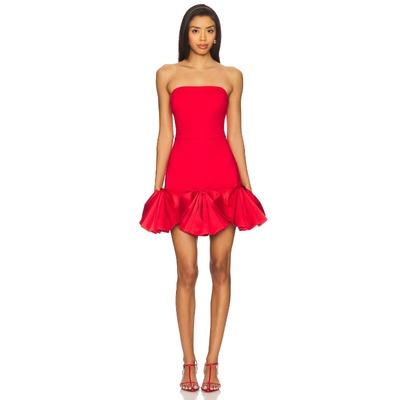 [冬季新品]ELLIATT EVEE 无带迷你裙 红色REVOLVE小众