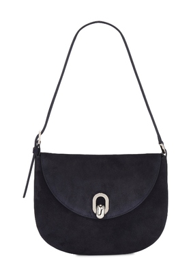 Savette 麂皮包袋 藏青色手提包REVOLVE小众新款