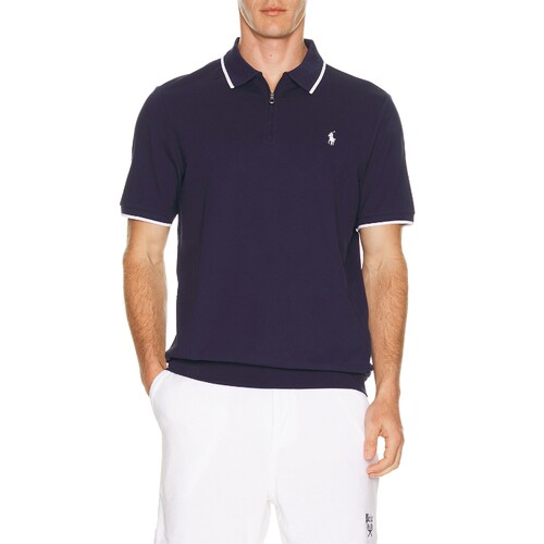 Polo Ralph Lauren藏青色夏季上装翻领通勤风T恤REVOLVE