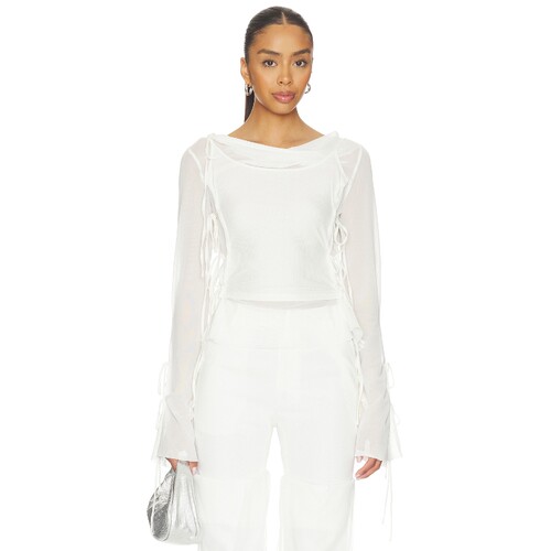 MARRKNULL PATCHWORK CHIFFON 上衣 26秋冬新品 revolve小众新款