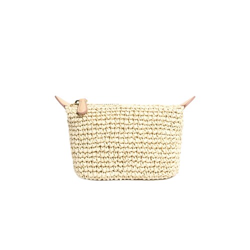 [春季新品]Stoney Clover Lane POUCHETTE米色编织化妆包REVOLVE