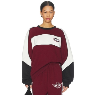 SPORT GOOD KARA 圆领套衫 运动复古风REVOLVE小众 Boys 红色 Lie