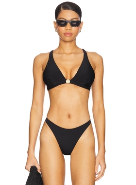 L'AGENCE LEXIE 比基尼文胸上装 黑色REVOLVE小众