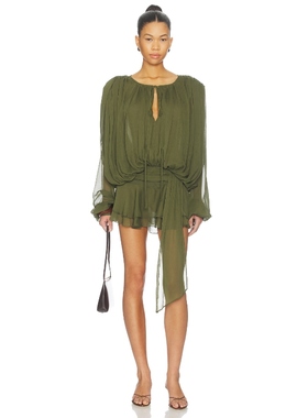 LIONESS ELEMENTS MINI 裙子 绿色 性感风REVOLVE小众新款