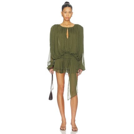 LIONESS ELEMENTS MINI 裙子 绿色 性感风REVOLVE小众新款