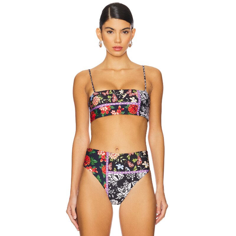 Agua Bendita BRIETTA REVERSIBLE 比基尼文胸上衣 黑色REVOLVE小