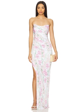 [冬季新品]Katie May SWAY 抹胸性感长裙 白色REVOLVE小众