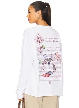 [冬季新品]Damson Madder T恤 白色y2k辣妹风长R美国官网直邮进口