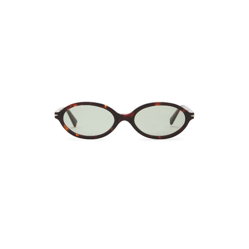SAD Eyewear玳瑁色太阳眼镜玳瑁纹椭圆框复古风墨镜REVOLVE