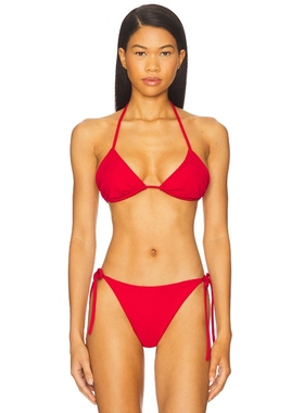 Susana Monaco 捆带比基尼文胸上衣 红色 y2k辣妹风 REVOLVE小众