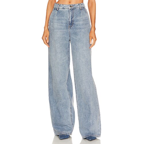 AFRM 直筒牛仔裤复古风高腰宽松休闲 牛仔风单品REVOLVE经典款