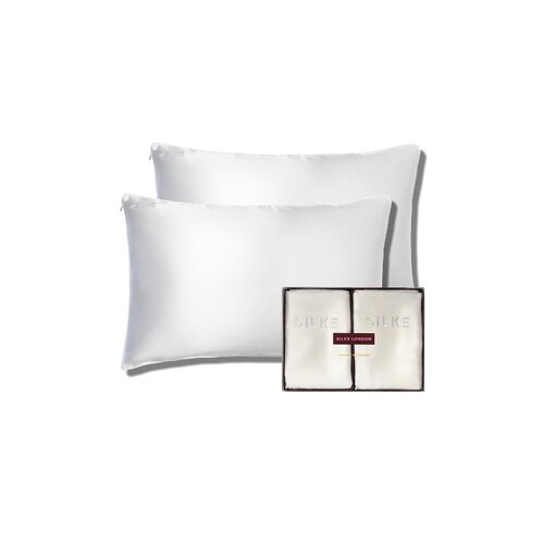 SILKE London Queen Silk Pillowcase Duo 白色REVOLVE小众新款