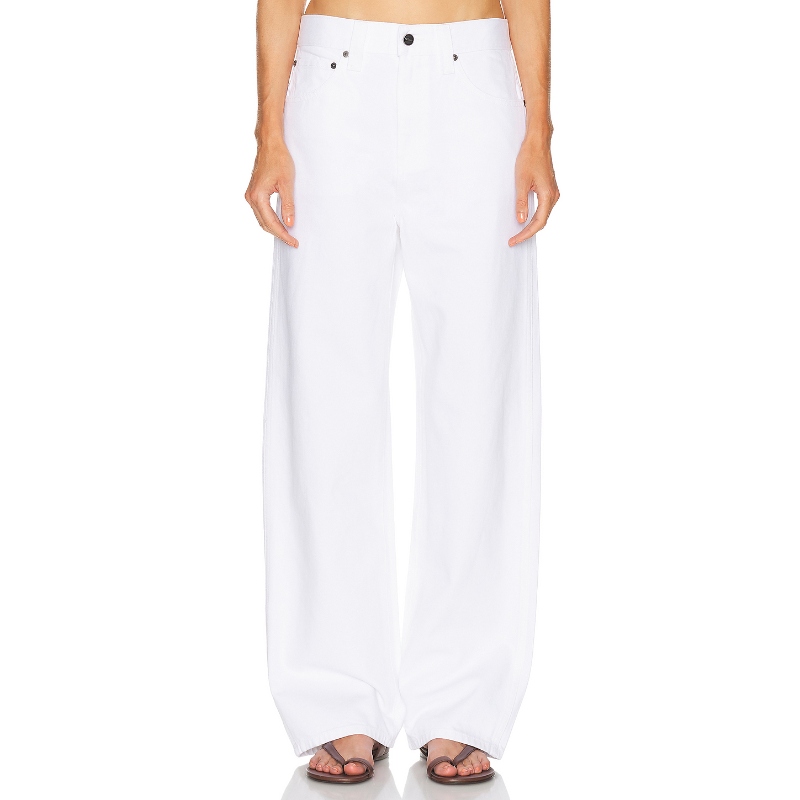 [冬季新品]KHAITE 牛仔裤白色美式复古风REVOLVE小众