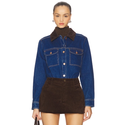 [春季新品]PISTOLA DEVON 牛仔夹克 蓝色辣妹风REVOLVE小众新款