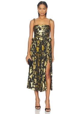 ASTR the Label EMERYS 中长款连衣裙 黑色REVOLVE小众新款