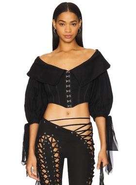 Aniye Records DINA 紧身胸衣 黑色 y2k辣妹风REVOLVE新款