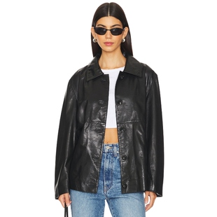 [冬季新品]LAMARQUE PRESLEY 夹克 黑色 美式休闲风REVOLVE小众