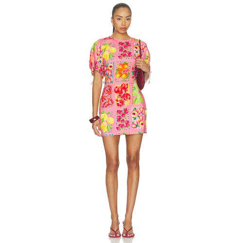 Never Fully Dressed粉色夏季新品连衣裙甜美风迷你裙REVOLVE