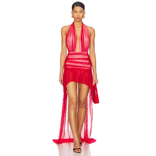 卡玛丽性感挂脖露背连衣裙女REVOLVE 诺玛 Norma Kamali