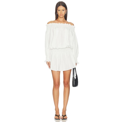 Norma Kamali Long Sleeve Peasant Mini Dress 26春夏新品 revol