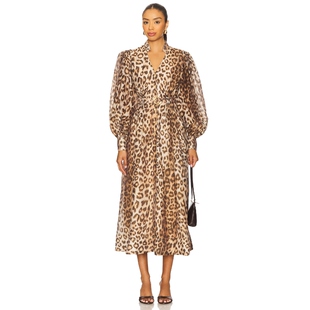 Aje 新品 ISABELLA 长裙 REVOLVE小众 棕色 春季