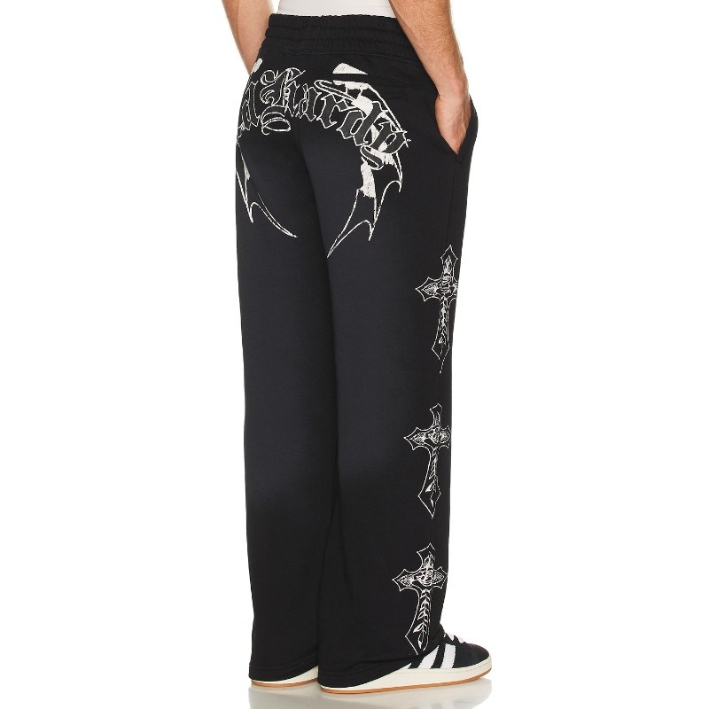 Ed Hardy 埃德哈迪 CROSSES SKULLS 宽松运动裤 黑色REVOLVE小众,男装,休闲裤,淘宝优惠券,粉丝福利购,淘宝优惠卷