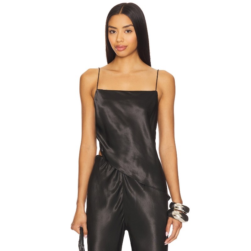 LAMARQUE SOLANGE 上装 黑色 y2k辣妹风REVOLVE小众新款