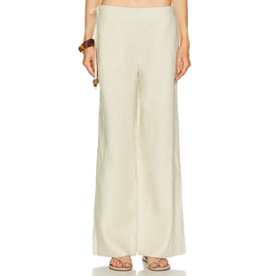 RAQUEL 休闲风REVOLVE小众新款 长裤 美式 米色 SIR.