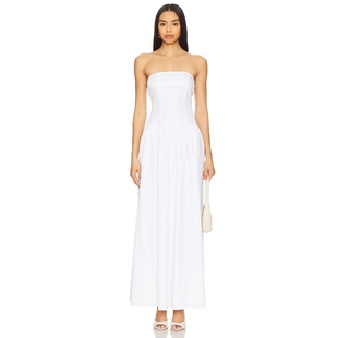 冬季 WAYS 新品 THE 白色抹胸连衣裙简约优雅气质长裙REVOLVE ALL