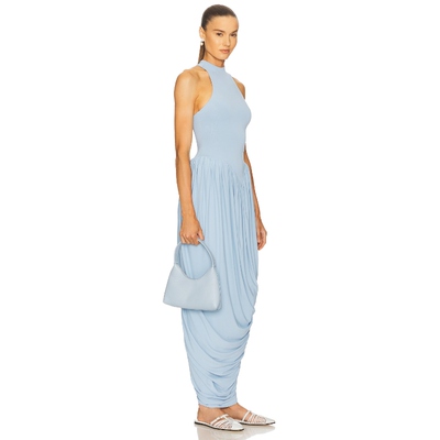 [春季新品]Helsa 古希腊高领垂褶连衣裙静奢风气质长裙REVOLVE