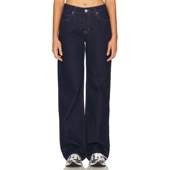 春季 复古显瘦阔腿直筒裤 新品 蓝色美式 REVOLVE superdown牛仔裤